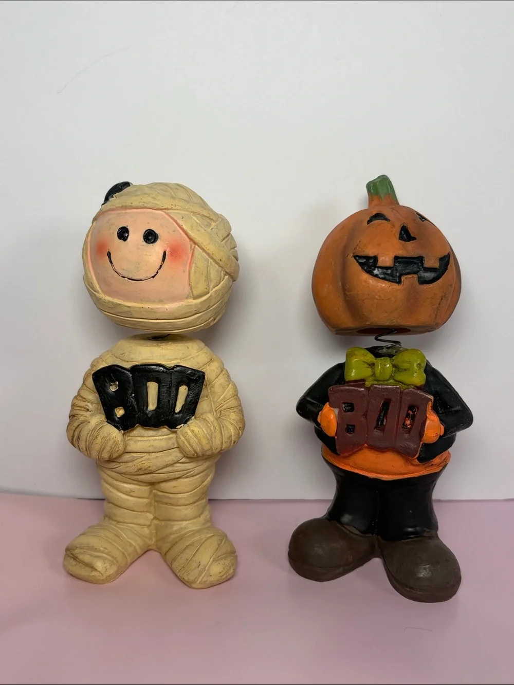 Halloween Bobble Head & Dangly Leg Shelf Sitters Jack Skellington Frankenstein